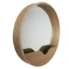 Miroir Round Wall En Bois Zuiver 1 Miroir Round Wall En Bois Zuiver -Magasin À Domicile miroir round wall en bois zuiver