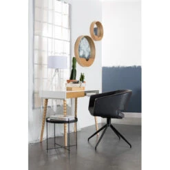 Miroir Round Wall En Bois Zuiver -Magasin À Domicile miroir round wall en bois zuiver 3