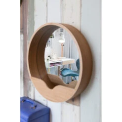 Miroir Round Wall En Bois Zuiver -Magasin À Domicile miroir round wall en bois zuiver 5