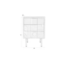 Petit Meuble De Rangement 3 Tiroirs Bois - FUNK -Magasin À Domicile petit meuble de rangement 3 tiroirs bois funk 8