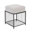 Petit Tabouret Carré Avec Coussin Milou -Magasin À Domicile petit tabouret carre avec coussin milou