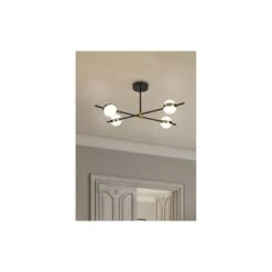 Plafonnier Design Cuba Or Et Noir 4L - Mantra