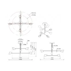 Plafonnier Led Design Capuccina 8L - Mantra -Magasin À Domicile plafonnier led design capuccina 8l mantra 3