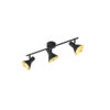 Trio Plafonnier Nina Industriel Noir Mat 3 Lampes -Magasin À Domicile plafonnier nina industriel noir mat 3 lampes