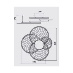 Plafonnier Ou Applique Design COLLAGE 4 - Mantra -Magasin À Domicile plafonnier ou applique design collage 4 mantra 3