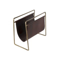 Porte-revues Vintage Métal Cuir SCHOLAR - Dutchbone 16 Porte-revues Vintage Métal Cuir SCHOLAR - Dutchbone -Magasin À Domicile porte revues vintage metal cuir scholar dutchbone 4