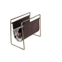 Porte-revues Vintage Métal Cuir SCHOLAR - Dutchbone 17 Porte-revues Vintage Métal Cuir SCHOLAR - Dutchbone -Magasin À Domicile porte revues vintage metal cuir scholar dutchbone 5