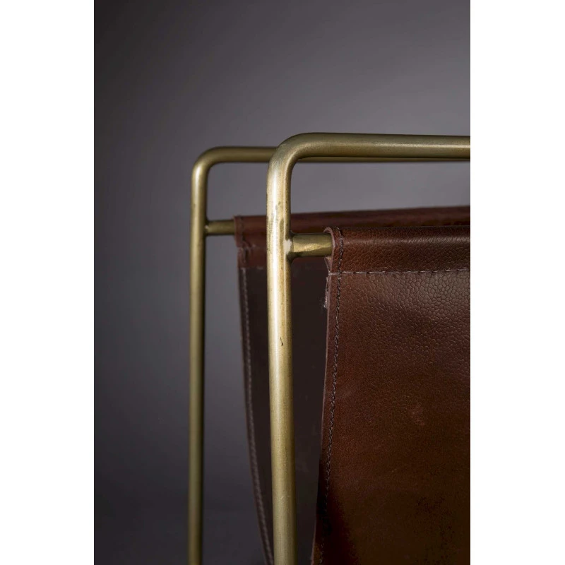 Porte-revues Vintage Métal Cuir SCHOLAR - Dutchbone 10 Porte-revues Vintage Métal Cuir SCHOLAR - Dutchbone – Image 8