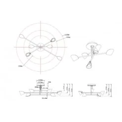 Semi-plafonnier Led Design Capuccina 6L 115 Cm- Mantra 9 Semi-plafonnier Led Design Capuccina 6L 115 Cm- Mantra -Magasin À Domicile semi plafonnier led design capuccina 6l 115 cm mantra 3