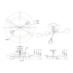 Semi-plafonnier Led Design Capuccina 6L 90 Cm- Mantra 7 Semi-plafonnier Led Design Capuccina 6L 90 Cm- Mantra -Magasin À Domicile semi plafonnier led design capuccina 6l 90 cm mantra 2