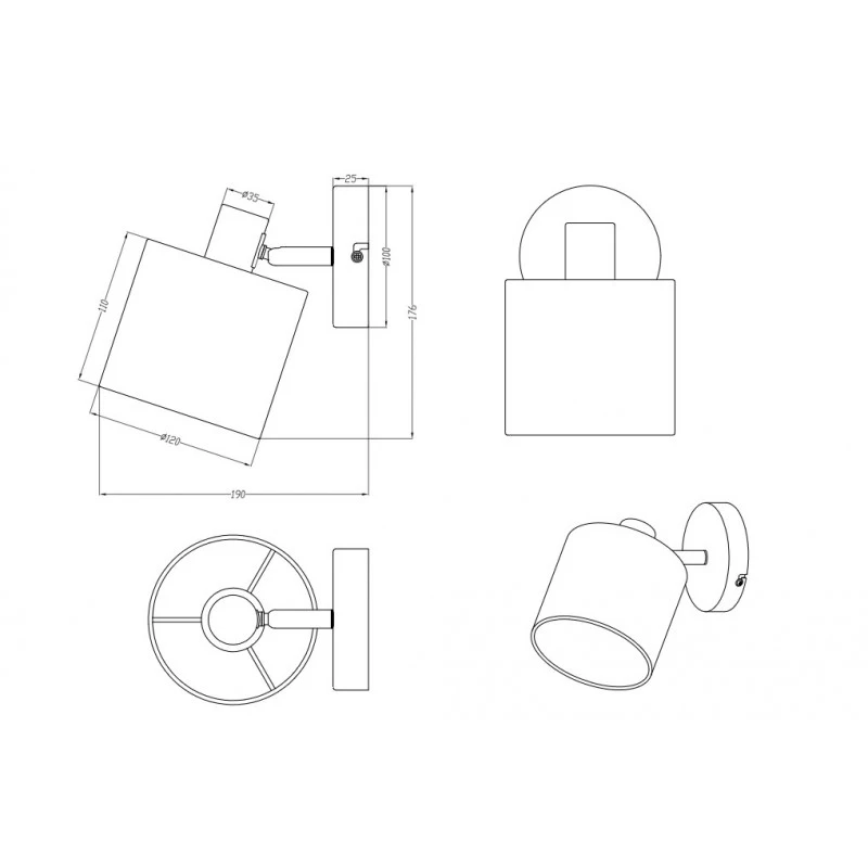 Spot Abat-jour Tissu Tommy - Trio 5 Spot Abat-jour Tissu Tommy - Trio – Image 3