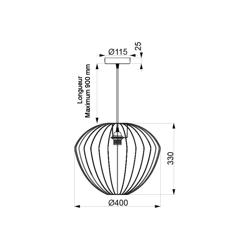 Suspension Blanche Beloune S1 - Aluminor 5 Suspension Blanche Beloune S1 - Aluminor – Image 3