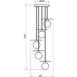 Suspension Cascade 5 Lampes Or Et Verre -Magasin À Domicile suspension cascade 5 lampes or verre 2