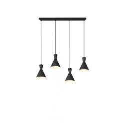 Trio Suspension En Ligne 4 Lampes - Enzo -Magasin À Domicile suspension en ligne 4 lampes enzo 2