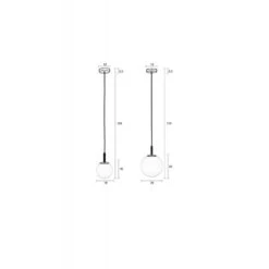 Suspension En Verre Blanc ORION 25cm Par Zuiver -Magasin À Domicile suspension en verre blanc orion 25cm par zuiver 9