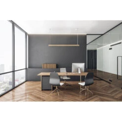 Suspension Led Bois Linha S - Aluminor -Magasin À Domicile suspension led bois linha s aluminor 3