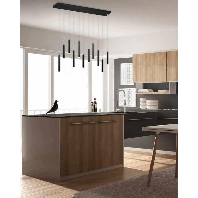 Trio Suspension Led Tubular Rectangulaire Filaire à Variateur 4 Trio Suspension Led Tubular Rectangulaire Filaire à Variateur – Image 2