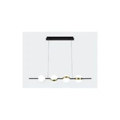 Suspension Ligne Design Cuba Or Et Noir 4L - Mantra