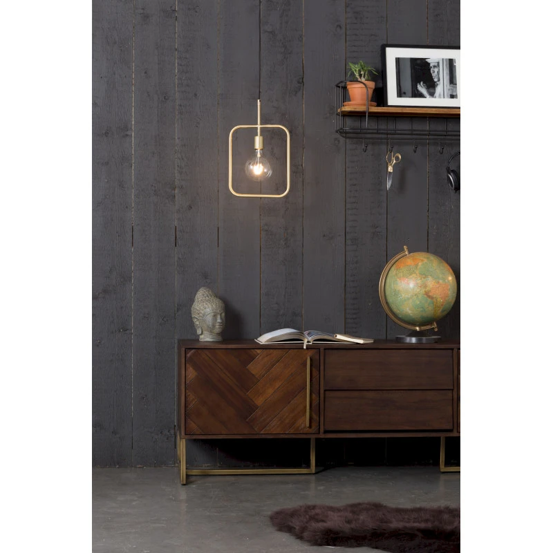 Suspension Métal Dorée Industriel CUBO - Dutchbone 7 Suspension Métal Dorée Industriel CUBO - Dutchbone – Image 5