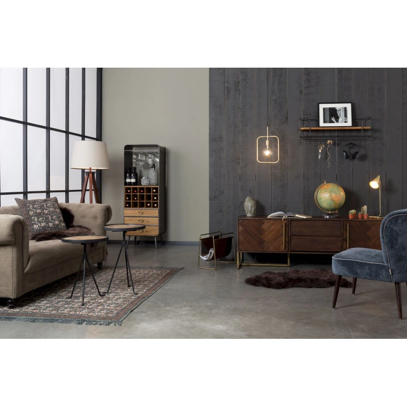 Suspension Métal Dorée Industriel CUBO - Dutchbone 8 Suspension Métal Dorée Industriel CUBO - Dutchbone – Image 6