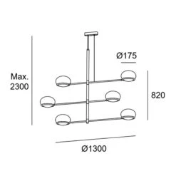 Suspension Moderne Design 6 Lampes COCO 13 Suspension Moderne Design 6 Lampes COCO -Magasin À Domicile suspension moderne design 6 lampes coco 5