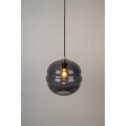 Suspension En Verre Gris Transparent LAUREN L - Boite à Design -Magasin À Domicile suspension verre gris transparent lauren l 4