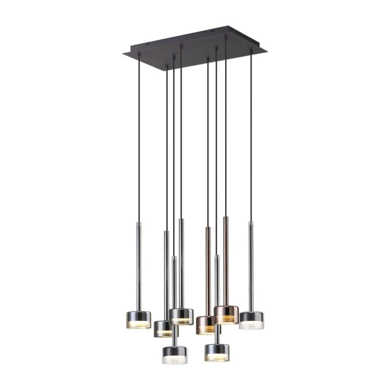 Suspensions 8L Verre Tonic Rectangle Mantra 12W IP20 3 Suspensions 8L Verre Tonic Rectangle Mantra 12W IP20
