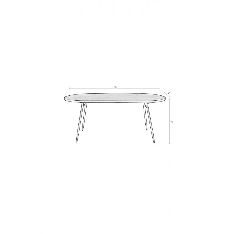 Table à Manger Vintage Ovale 180 X 90 - DENISE 13 Table à Manger Vintage Ovale 180 X 90 - DENISE – Image 11