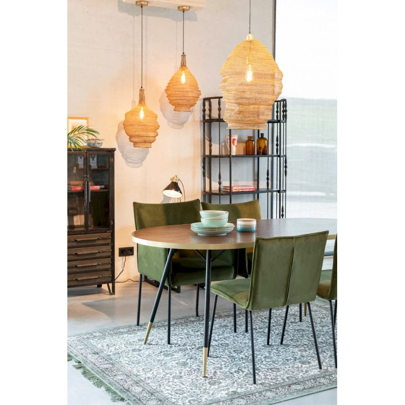 Table à Manger Vintage Ovale 180 X 90 - DENISE 6 Table à Manger Vintage Ovale 180 X 90 - DENISE – Image 4