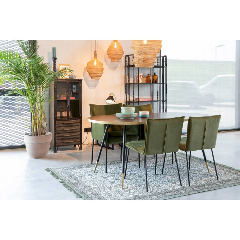 Table à Manger Vintage Ovale 180 X 90 - DENISE 12 Table à Manger Vintage Ovale 180 X 90 - DENISE – Image 10