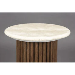 Table D'appoint Arda Bois Et Travertin - Dutchbone 10 Table D'appoint Arda Bois Et Travertin - Dutchbone -Magasin À Domicile table appoint arda bois travertin dutchbone 2