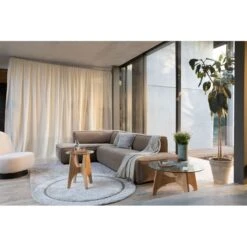 Table Basse Ronde Bois Et Verre Kobe 80cm - Zuiver -Magasin À Domicile table basse ronde bois verre kobe 80cm zuiver 3