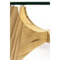 Table Basse Ronde Bois Et Verre Kobe 80cm - Zuiver -Magasin À Domicile table basse ronde bois verre kobe 80cm zuiver 5