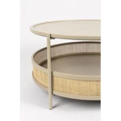 Table Basse Ronde Double Plateaux Makoto -Magasin À Domicile table basse ronde double plateaux makoto 2