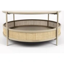 Table Basse Ronde Double Plateaux Makoto -Magasin À Domicile table basse ronde double plateaux makoto 4