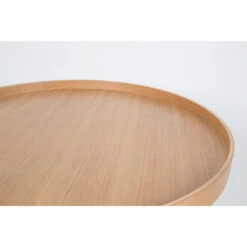 Zuiver Table Basse Ronde Oak Tray à Plateau Mobile 78 Cm - Design -Magasin À Domicile table basse ronde oak tray a plateau mobile 78 cm design 5
