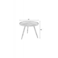 Table Basse Vintage Ronde 61 Cm - DENISE 15 Table Basse Vintage Ronde 61 Cm - DENISE -Magasin À Domicile table basse vintage ronde 61 cm denise 6