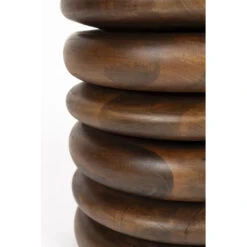 Table D'appoint Bois Empilé Disc - Zuiver -Magasin À Domicile table d appoint bois empile disc zuiver 4
