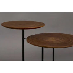 Table D'appoint Deux Plateaux Bois Dutchone - MATHISON -Magasin À Domicile table d appoint deux plateaux bois dutchone mathison 7