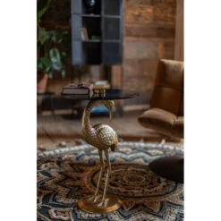 Table D'appoint En Verre Et Métal Crane - Dutchbone -Magasin À Domicile table d appoint en verre et metal crane dutchbone 7