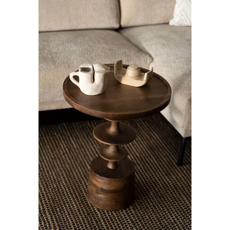 Table D'appoint Ronde Bois De Manguier Cath - Dutchbone 8 Table D'appoint Ronde Bois De Manguier Cath - Dutchbone – Image 6