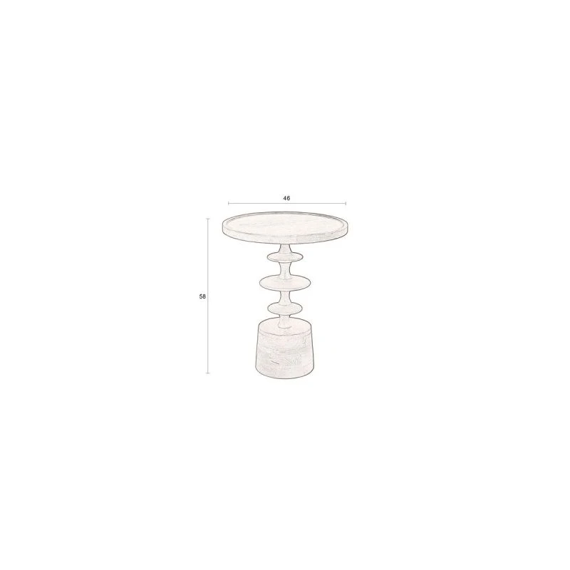 Table D'appoint Ronde Bois De Manguier Cath - Dutchbone 10 Table D'appoint Ronde Bois De Manguier Cath - Dutchbone – Image 8