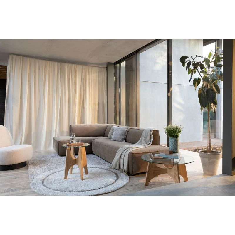 Table D'appoint Ronde Bois Et Verre Kobe - Zuiver 6 Table D'appoint Ronde Bois Et Verre Kobe - Zuiver – Image 4