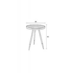 Table D'appoint Vintage Ronde - DENISE -Magasin À Domicile table d appoint vintage ronde denise 5