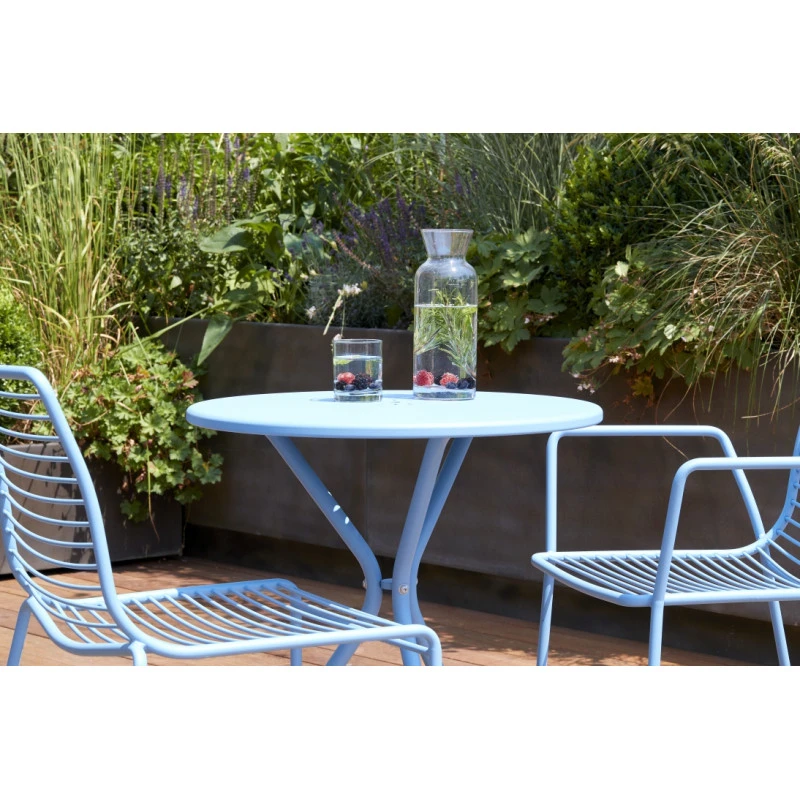 Table De Jardin En Métal Ronde 60 Cm - LEO 6 Table De Jardin En Métal Ronde 60 Cm - LEO – Image 4