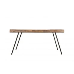 Table De Repas Industrielle SURI Teck Et Acier 160 Cm - Boite à Design