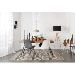 Table De Repas Industrielle SURI Teck Et Acier 160 Cm - Boite à Design -Magasin À Domicile table de repas industrielle suri teck et acier 160 cm boite a design 6