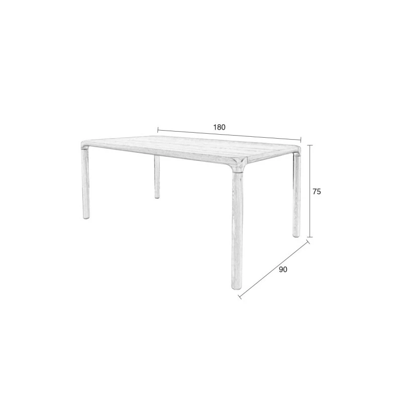 Table De Repas - STORM En Bois De Frêne 180 Cm Zuiver 14 Table De Repas - STORM En Bois De Frêne 180 Cm Zuiver – Image 12