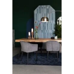 Table De Salle à Manger SURI Teck Et Acier 200 Cm - Boite à Design -Magasin À Domicile table de salle a manger suri teck acier 200 cm 3