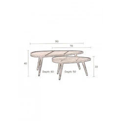 Tables Basses Gigogne En Bois Sham - Dutchbone -Magasin À Domicile tables basses gigogne en bois sham dutchbone 11